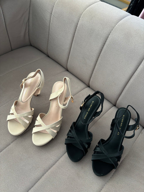 Women Elegant Open Toe Buckle Straps High Heels